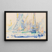 Saint-Tropez-maalaus, sataman tartaanit - Paul Signac — kehystetty taideteos seinällä