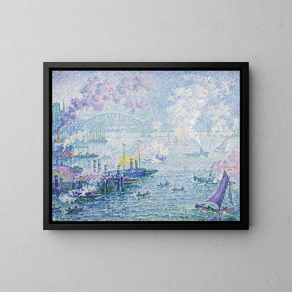 Le port de Rotterdam - Paul Signac — kehystetty taideteos seinällä