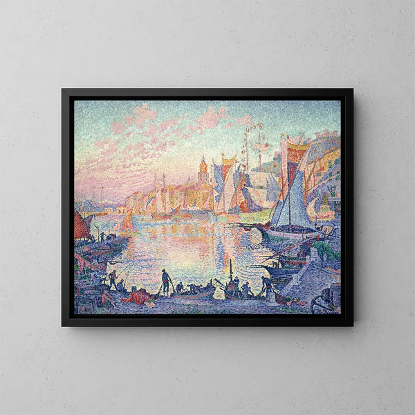 Le port de Saint-Tropez - Paul Signac — kehystetty taideteos seinällä