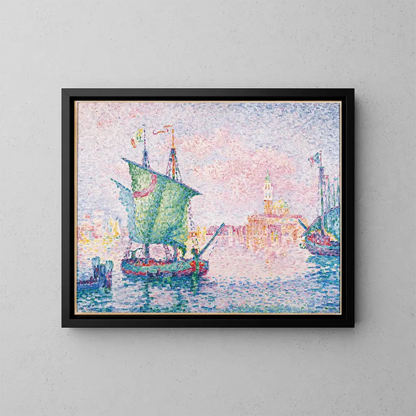 Venetsia, vaaleanpunainen pilvi 1909 - Paul Signac — kehystetty taideteos seinällä