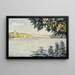 Herblay'n Seine-näkymä maalaus - Paul Signac — kehystetty taideteos seinällä