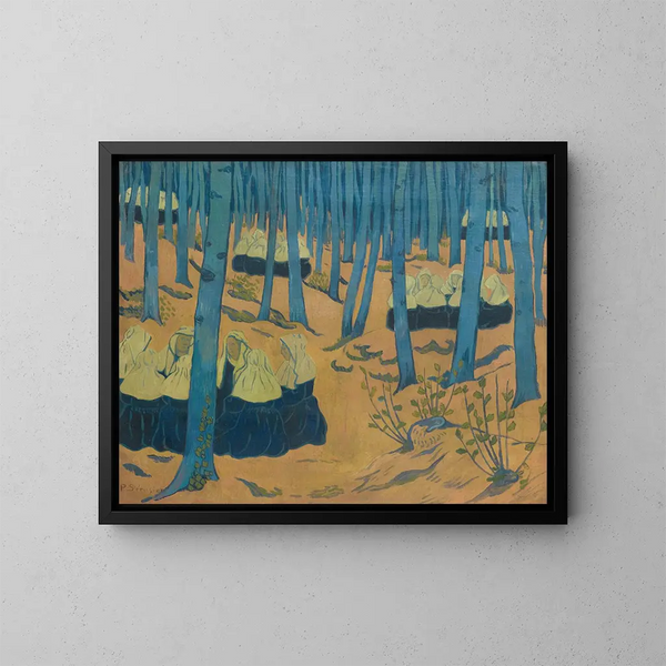 Breton Maalaus yhdistetty pyhään metsään - Paul Sérusier — kehystetty taideteos seinällä