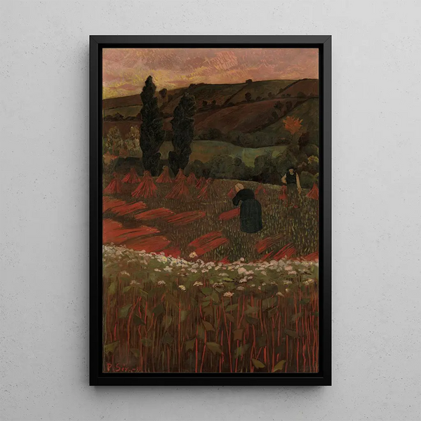 La Récolte de sarrasin - Paul Sérusier — kehystetty taideteos seinällä