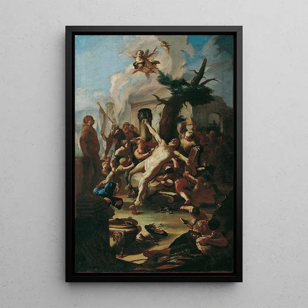Le Martyre de saint Cassien - Paul Troger — kehystetty taideteos seinällä