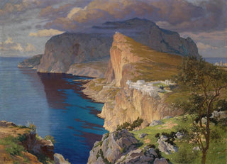 Paul Von Spaun - Idealisierte Ansicht der Villa Jovis auf Capri.webp