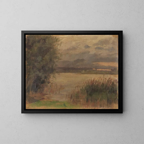 Vue sur le Chiemsee Étude - Paul Weber — kehystetty taideteos seinällä