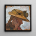 Tyttö olkihatulla oikealle päin - Paula Modersohn-Becker — kehystetty taideteos seinällä