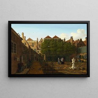 Paulus Constantijn la Fargue - View of a Town House Garden in The Hague.webp