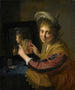 Fille au miroir - Paulus Moreelse — näkymä teoksesta