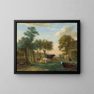 Paulus Potter - Cows in a Meadow near a Farm.webp