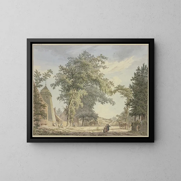 Le quartier d'Overveen près de Haarlem - Paulus van Liender — kehystetty taideteos seinällä