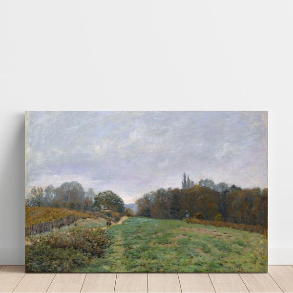 Maalauksen jäljennös Louveciennes maisemamaalaus - Alfred Sisley