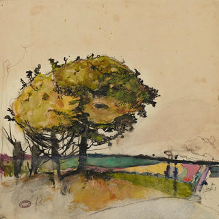 Paysage avec arbres dans les champs - Florence Est