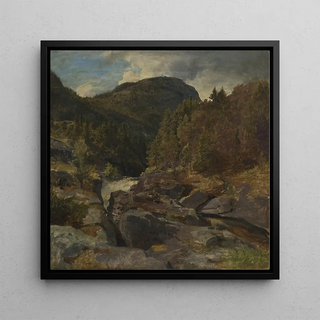 Paysage avec cascade - Hans Gude