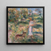 Maisema naisen kanssa sinisessä ja Zaza Cagnesissa - Pierre-Auguste Renoir — kehystetty taideteos seinällä