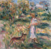 Maisema naisen kanssa sinisessä ja Zaza Cagnesissa - Pierre-Auguste Renoir — näkymä teoksesta