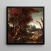 maisemasta figuureilla - Salvator Rosa jäljennös — kehystetty taideteos seinällä