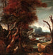 maisemasta figuureilla - Salvator Rosa jäljennös — näkymä teoksesta