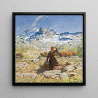 Paysage avec jeune paysanne - Erich Erler