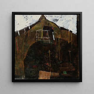 Paysage avec un corbeau - Egon Schiele