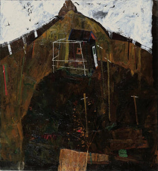 Paysage avec un corbeau - Egon Schiele