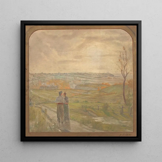 Paysage avec un couple marchant - Jean Joseph Enders