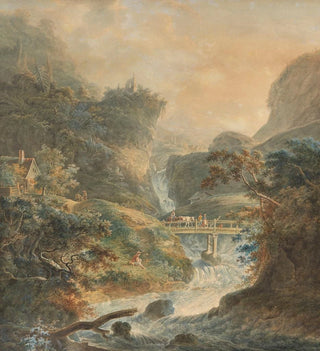 Paysage avec un ruisseau tumultueux dans le Jura - Peter Birmann