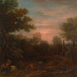 Paysage classique au crépuscule - John Wootton