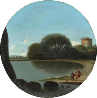 Paysage côtier avec des figures - Goffredo Wals