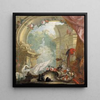 Paysage de parc avec des ruines - Johan Pasch l'aîné