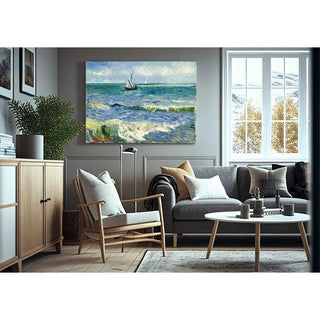 Paysage marin près des Saintes-Maries-de-la-Mer - Vincent Van Gogh | Reproduction Tableau Décoration murale affiche copie