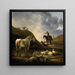maisemasta hollannista harmaasta hevosesta - Aelbert Cuyp — kehystetty taideteos seinällä