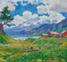 Maisemamaalaus kevät - Giovanni Giacometti — näkymä teoksesta