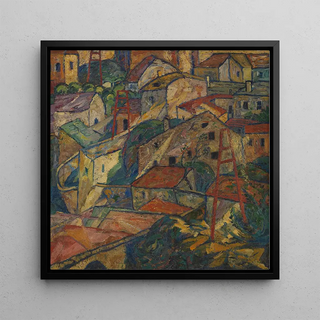 Paysage urbain de Krumauer - Anton Emanuel Peschka