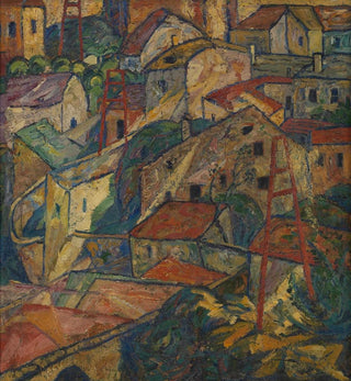 Paysage urbain de Krumauer - Anton Emanuel Peschka