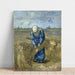 Maalauksen jäljennös Paysanne liant des gerbes (Après Millet) - Vincent van Gogh