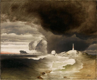 Majakka Norjan rannikolla - Peder Balke — näkymä teoksesta