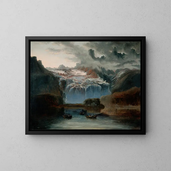 Jostedalsbreenin jäätiköstä - Peder Balke — kehystetty taideteos seinällä