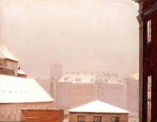 Copenhagenin katot lumisateessa - Peder Severin Krøyer — näkymä teoksesta