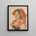 Tête d'une fille de Civita d'Antino en costume régional Catarinella - Peder Severin Krøyer — kehystetty taideteos seinällä
