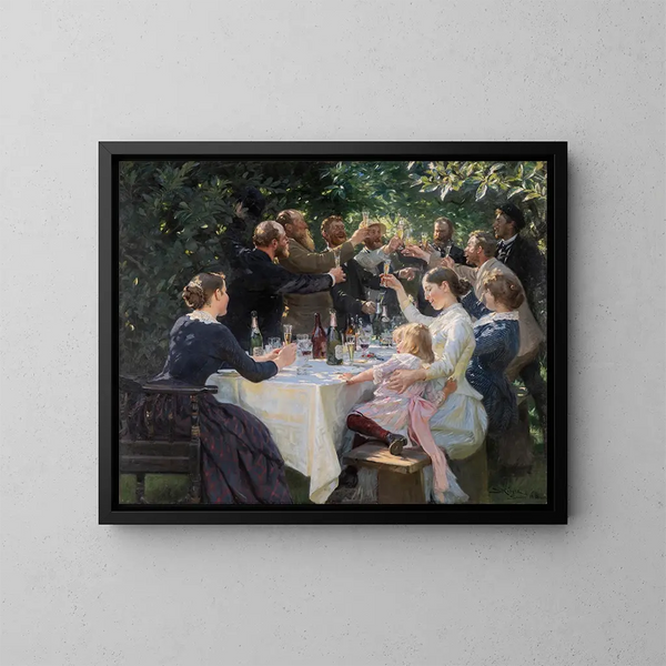 Hip Hip Hourra, taiteilijatapahtuma Skagenissa - Peder Severin Krøyer — kehystetty taideteos seinällä