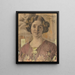 Portrait de femme probablement Anna Vilhelmine Johanne Dorthea Halberg épousa Bjørner plus tard Larsen - Peder Severin Krøyer — kehystetty taideteos seinällä