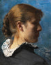 Portrait d'une jeune femme de profil - Peder Severin Krøyer — näkymä teoksesta