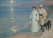 Kesäilta rannalla Skagenissa, maalari ja hänen vaimonsa - Peder Severin Krøyer — näkymä teoksesta