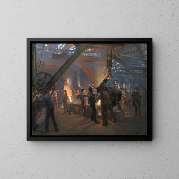 La fonderie de fer Burmeister et Wain - Peder Severin Krøyer — kehystetty taideteos seinällä