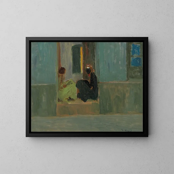 Noires à la porte - Pedro Figari — kehystetty taideteos seinällä