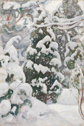 Pekka Halonen - Juniper Tree in Snow.webp