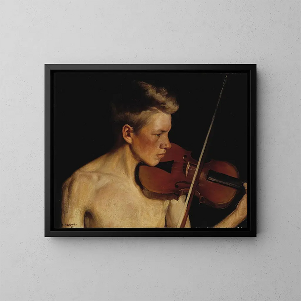 Le Violoniste - Pekka Halonen — kehystetty taideteos seinällä