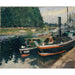 Maalauksen jäljennös Pontoise-laivat - Camille Pissarro