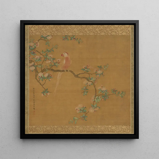 Perroquet sur une branche de poirier - Jin Zunnian